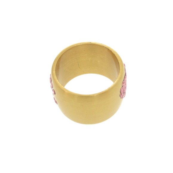 CHANEL Authentic Gold Logo Ring